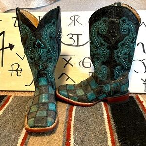 Checkered Ferrini Boots
